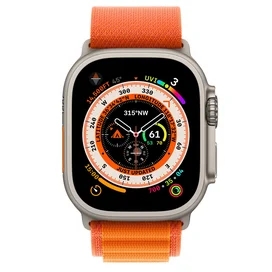 Смарт часы Apple Watch Ultra, 49mm Titanium Case with Orange Alpine Loop - Medium (MQFL3GK/A) фото #1