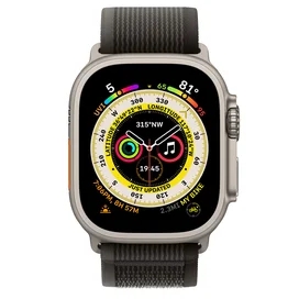 Смарт часы Apple Watch Ultra, 49mm Titanium Case with Black/Gray Trail Loop - S/M (MQFW3GK/A) фото #1