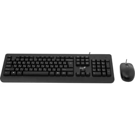 Клавиатура + Мышка проводные USB Genius KM-160, Black фото #1