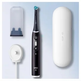 Электрическая зубная щётка Oral-B iO Series 6 Black Lava, с инновационной технологией, черно-белый дисплей, дорожный футляр, чёрная фото #1