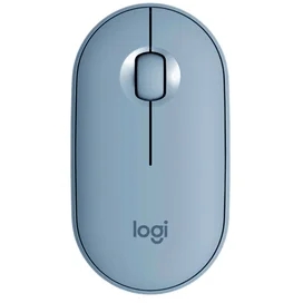 Мышка беспроводная USB/BT Logitech Pebble M350, Blue/Grey (910-005719) фото