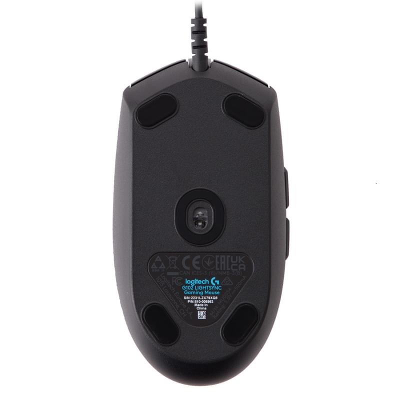 Мышка игровая проводная USB Logitech G102 LIGHTSYNC, Black - фото #4