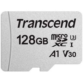 MicroSD 128GB Transcend Жады картасы, TLC, UHS-I, U3, 60MB/s дейін + SD Adapter (TS128GUSD300S-A) фото #1