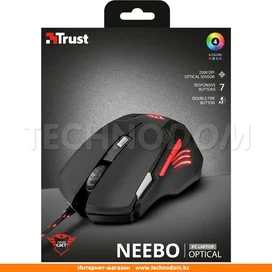 Мышка игровая проводная USB Trust GXT 111 NEEBO LED, Black фото #4