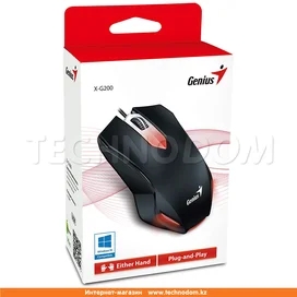 Мышка игровая проводная USB Genius X-G200, Black фото #2