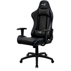 Игровое компьютерное кресло Aerocool AC110BB AIR, Black/Blue (AC110 AIR BB) фото #1