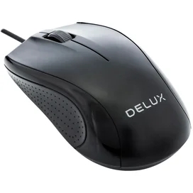 Мышка проводная USB Delux DLM-375OU Black фото #1