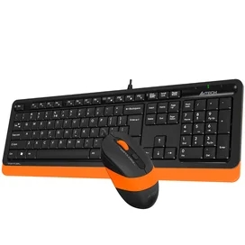 Клавиатура + Мышка проводные USB  A4tech Fstyler F1010, Orange фото #2