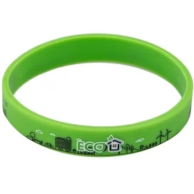 Technodom "Eco City" Силиконнан жасалған білезігі, Green/Black (Bracelets_Eco3) фото