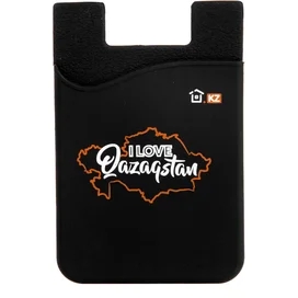 Силиконовый карман Technodom "I Love QZ", Black (Backpockets_TD2) фото