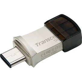 USB Флешка Type-C 128GB Transcend JetFlash 890 Type-A 3.1 Gen 1 (3.0) OTG Silver (TS128GJF890S) фото #1