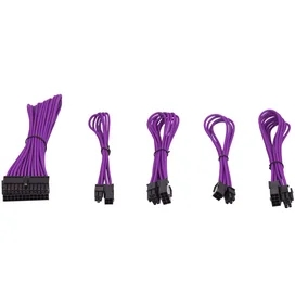 ДК қуаттауға арналған жиынтық кабелі PURPLE (папа-мама, 24Pin*1, 8Pin*2, 4Pin*2, бекіткішсіз) фото