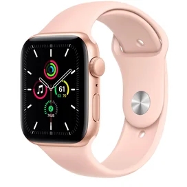 Смарт часы Apple Watch SE GPS, 44mm Gold Aluminium Case with Pink Sand Sport Band фото