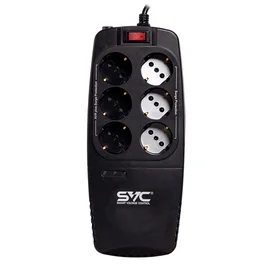 SVC тұрақтандырғышы, 1200VA/600Вт,AVR: 176-276В, 6Shuko, Black (AVR-1200-U) фото #1