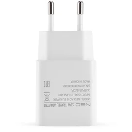 Neo 1*USB қуаттау адаптері, 2A, 10W, White (AC-16-EU-UW-BK) фото #1