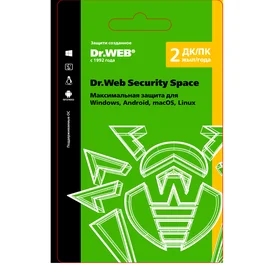 Dr.Web Security Space, 2 устройства на  2 года (LHW-BK-24M-2-A3) (ESD) фото