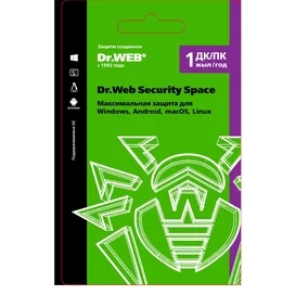 Dr.Web Security Space, 1 құрылғы 1 жыл (LHW-BK-12M-1-A3) (ESD) фото