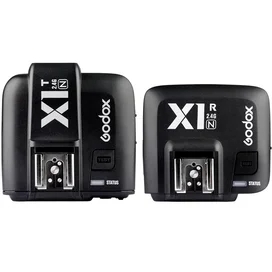 Nikon (таратқыш + қабылдағыш) арналған Godox X1-N TTL радиосинхрондағыш жиынтығы фото