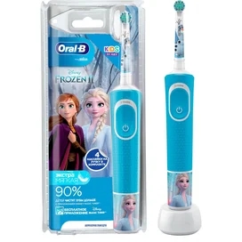 Детская электрическая зубная щетка Oral-B Kids "Холодное Сердце 2" с мобильным приложением, круглая насадка, 3+ лет фото