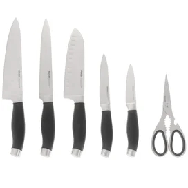 Набор из 5 кухонных ножей, ножниц и блока для ножей с ножеточкой Rut Nadoba 722716 фото #1