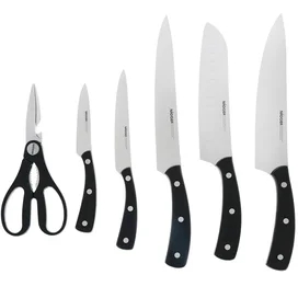 Набор из 5 кухонных ножей и блока для ножей с ножеточкой Helga Nadoba 723016 фото #1