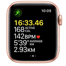 Смарт часы Apple Watch SE GPS, 44mm Gold Aluminium Case with Starlight Sport Band (MKQ53GK/A) фото #3