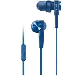 Микрофоны бар қыстырмалы құлаққап Sony MDR-XB55AP, Blue фото