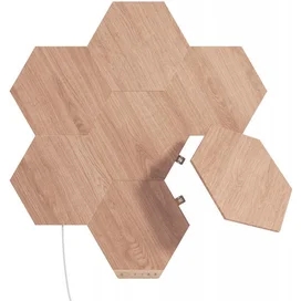 Nanoleaf Wood Look Hexagons Starter Kit Ақылды жарықтандыру жүйесі - 7 панельді (NL52-K-7002HB-7PK) фото #1
