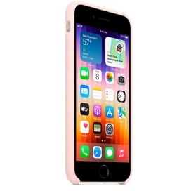 Чехол для iPhone SE (2022), Силикон, Chalk Pink (MN6G3) фото #4