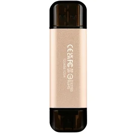 USB Флешка 128GB Transcend JetFlash 930C Type-A/Type-C 3.2 Gen 1 (3.1) Gold Металл (TS128GJF930C) фото #2