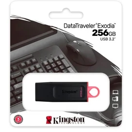 USB Флешкасы 256GB Kingston DataTraveler Exodia Type-A 3.2 Gen 1 (3.0) Black (DTX/256GB) фото #2