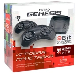 Retro Genesis 8 Bit Junior Wireless Ойын консолі + 300 ойын (ConSkDn85) фото #2