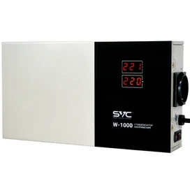 Стабилизатор SVC W-1000, 1000VA/1000Вт, AVR: 140-260В, 1Schuko, LED, 1.35 м (SVC-W-1000) фото #1