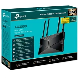 TP-Link Archer AX53 Сымсыз бағдарлауышы, 4 портты + Wi-Fi 6, 2402/574 Mbps фото #3
