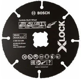 УШМ үшін Bosch X-LOCK ағаш кесу дискісі 125 мм (2608619284) фото