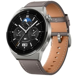 Huawei Watch GT3 Pro Смарт сағаты 46mm, Gray Leather Strap (Odin-B19V) фото