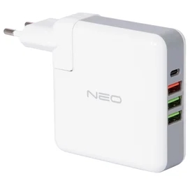 Адаптер питания Neo 3*USB, 1*USB Type-C 3A, 61W (PD), White (AC-61W-PD-WH) фото #3