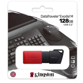 USB Флешка 128GB Kingston DataTraveler Exodia M Type-A 3.2 Gen 1 Red (DTXM/128GB) фото #2