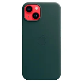 Чехол для iPhone 14, Leather Case with MagSafe, Forest Green (MPP53ZM/A) фото #4