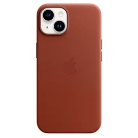Чехол для iPhone 14, Leather Case with MagSafe, Umber (MPP73ZM/A) фото #3