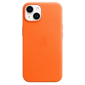 Чехол для iPhone 14, Leather Case with MagSafe, Orange (MPP83ZM/A) фото #3