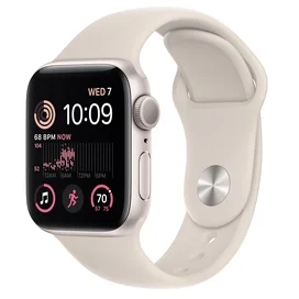 Apple Watch SE 2022 Смарт сағаты, 40mm Starlight Aluminium Case with Starlight Sport Band (MNJP3GK/A) фото