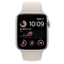 Смарт часы Apple Watch SE 2022, 44mm Starlight Aluminium Case with Starlight Sport Band (MNJX3GK/A) фото #1