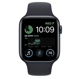 Смарт часы Apple Watch SE 2022, 44mm Midnight Aluminium Case with Midnight Sport Band (MNK03GK/A) фото #1