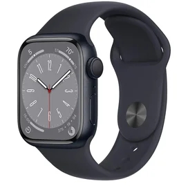 Apple Watch Series 8 Смарт сағаты, 41mm Midnight Aluminium Case with Midnight Sport Band (MNP53GK/A) фото