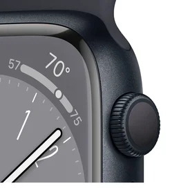 Apple Watch Series 8 Смарт сағаты, 41mm Midnight Aluminium Case with Midnight Sport Band (MNP53GK/A) фото #2