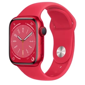 Apple Watch Series 8 Смарт сағаты, 41mm (PRODUCT)RED Aluminium Case with Sport Band (MNP73GK/A) фото