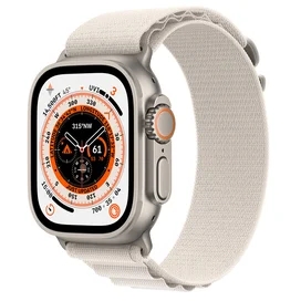 Смарт часы Apple Watch Ultra, 49mm Titanium Case with Starlight Alpine Loop - Small (MQFQ3GK/A) фото