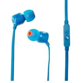 Микрофоны бар қыстырмалы құлаққап JBL JBLT110, Blue фото