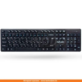 Клавиатура беспроводная USB Delux DLK-150GB Black фото #1